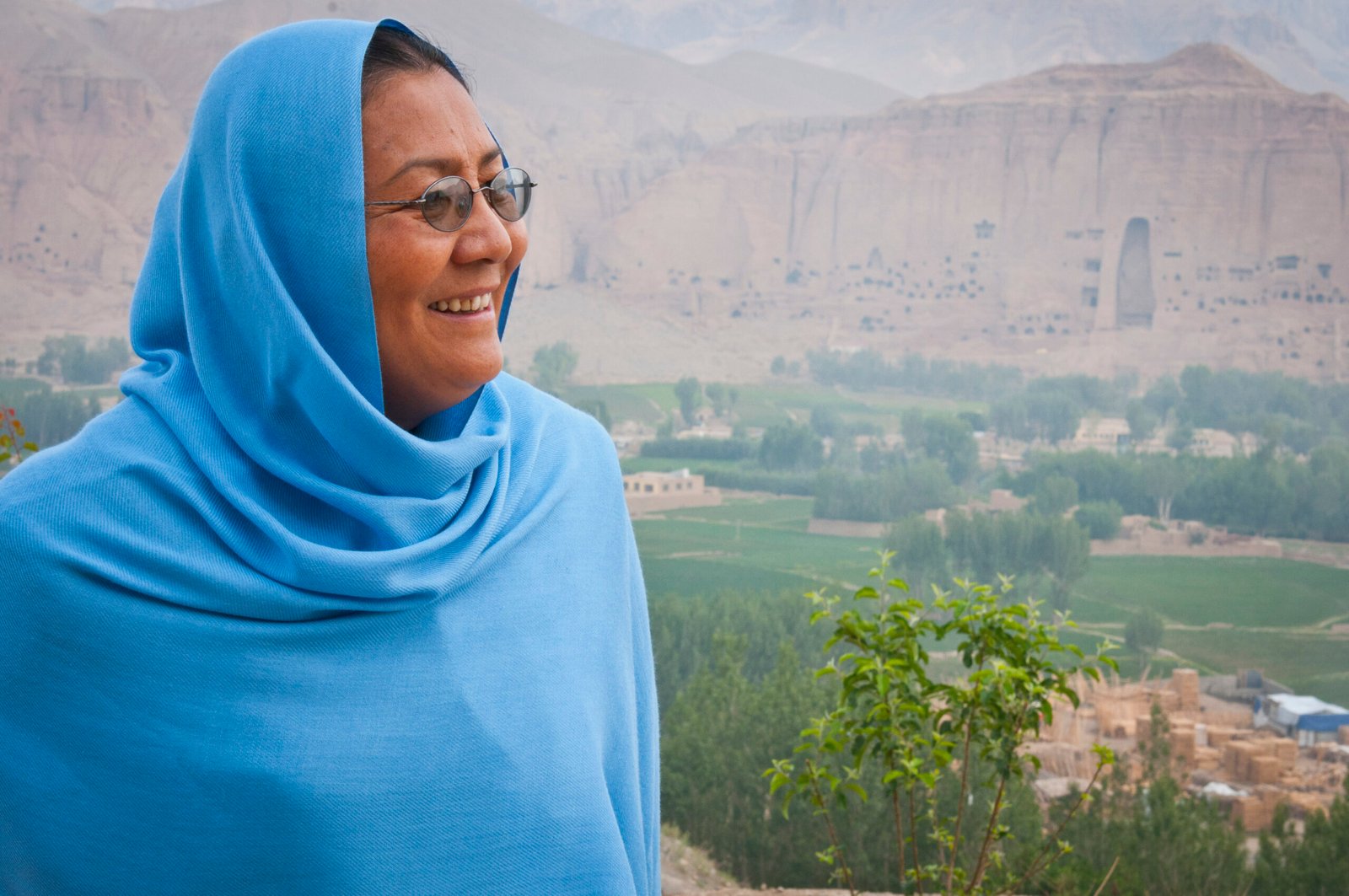Landscape view of Bamiyan, Afghanistan, site of the ancient Buddha niches