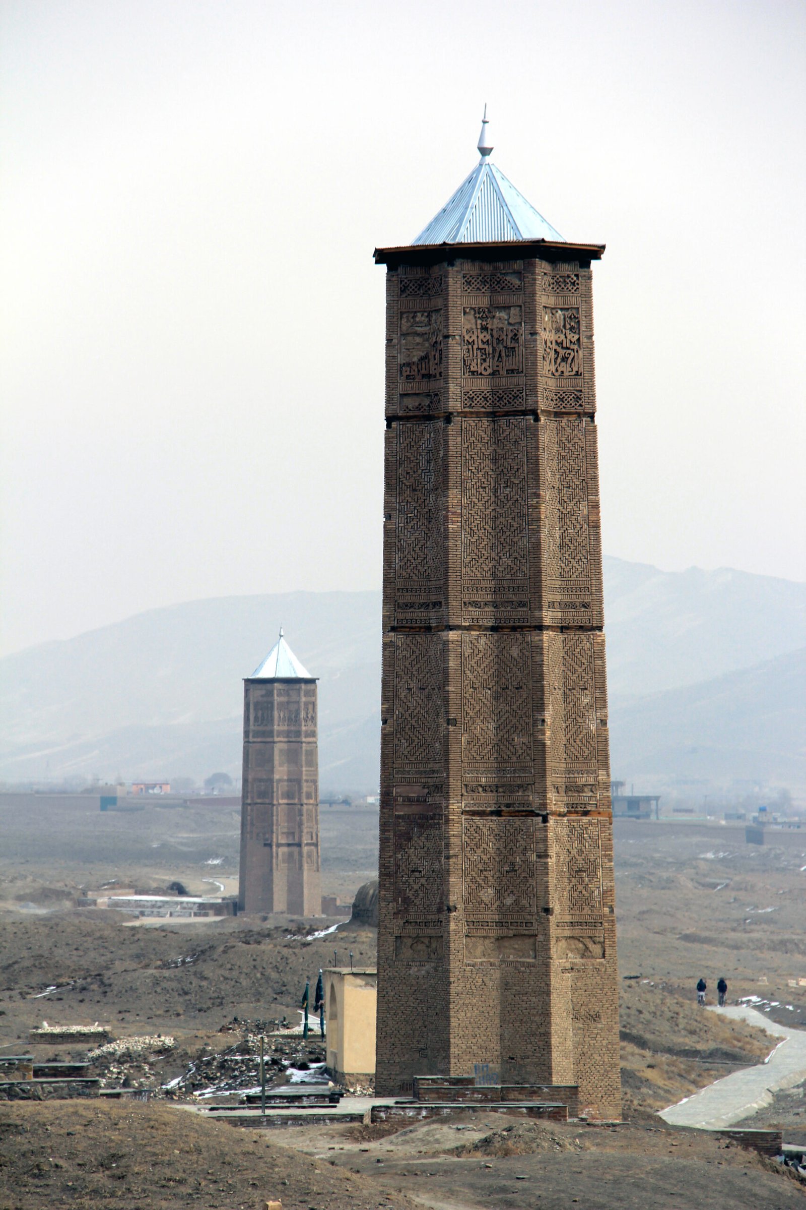 The historic minarets of Ghazni, Afghanistan